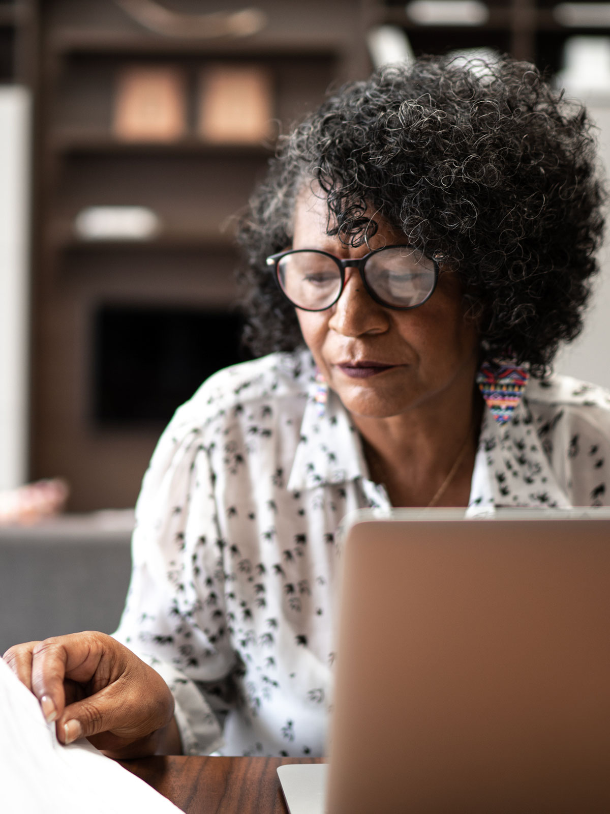 Business owner working at her desk